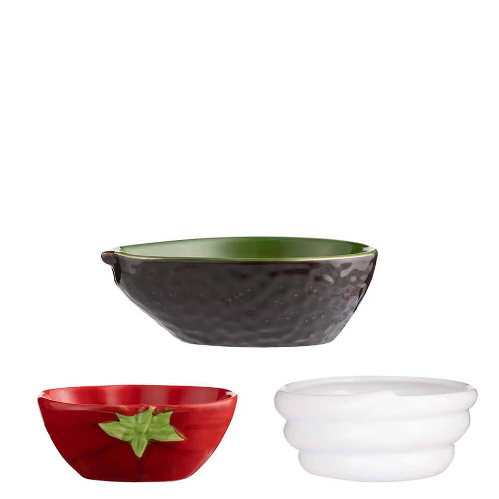 Typhoon World Foods Set of 3 Fajita Dip Bowls